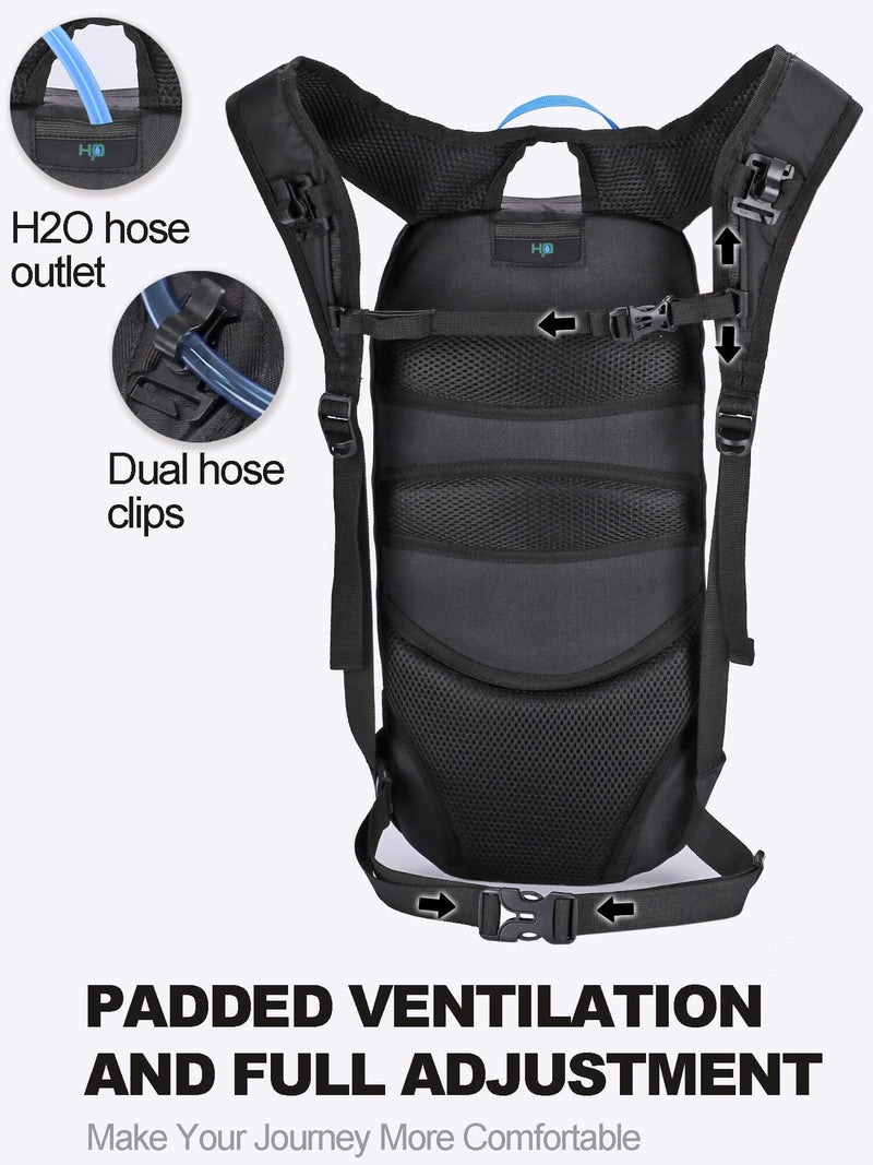 Arvano Hydration Backpack, Lightweight Hydration Pack with 2L Water Bladder, 6L Water Backpack for Men Women Cycling, Hiking, Mountain Biking, Skiing - Image 5